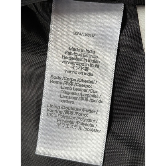 Madewell Womens Black Washed Leather Motorcycle Jacket Medium Edgy Moto Grunge - Picture 4 of 13